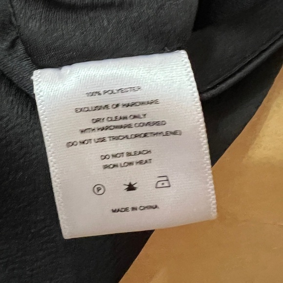 DANNIJO | NWT Noir Halter Scarf Top Tie Neck Open Back Top Satin Crepe Size M - Picture 14 of 15